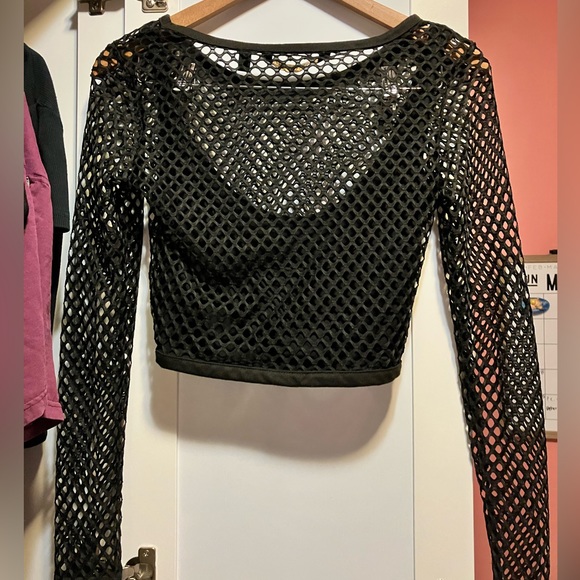 ls kardashian net mesh crop top - Picture 4 of 4